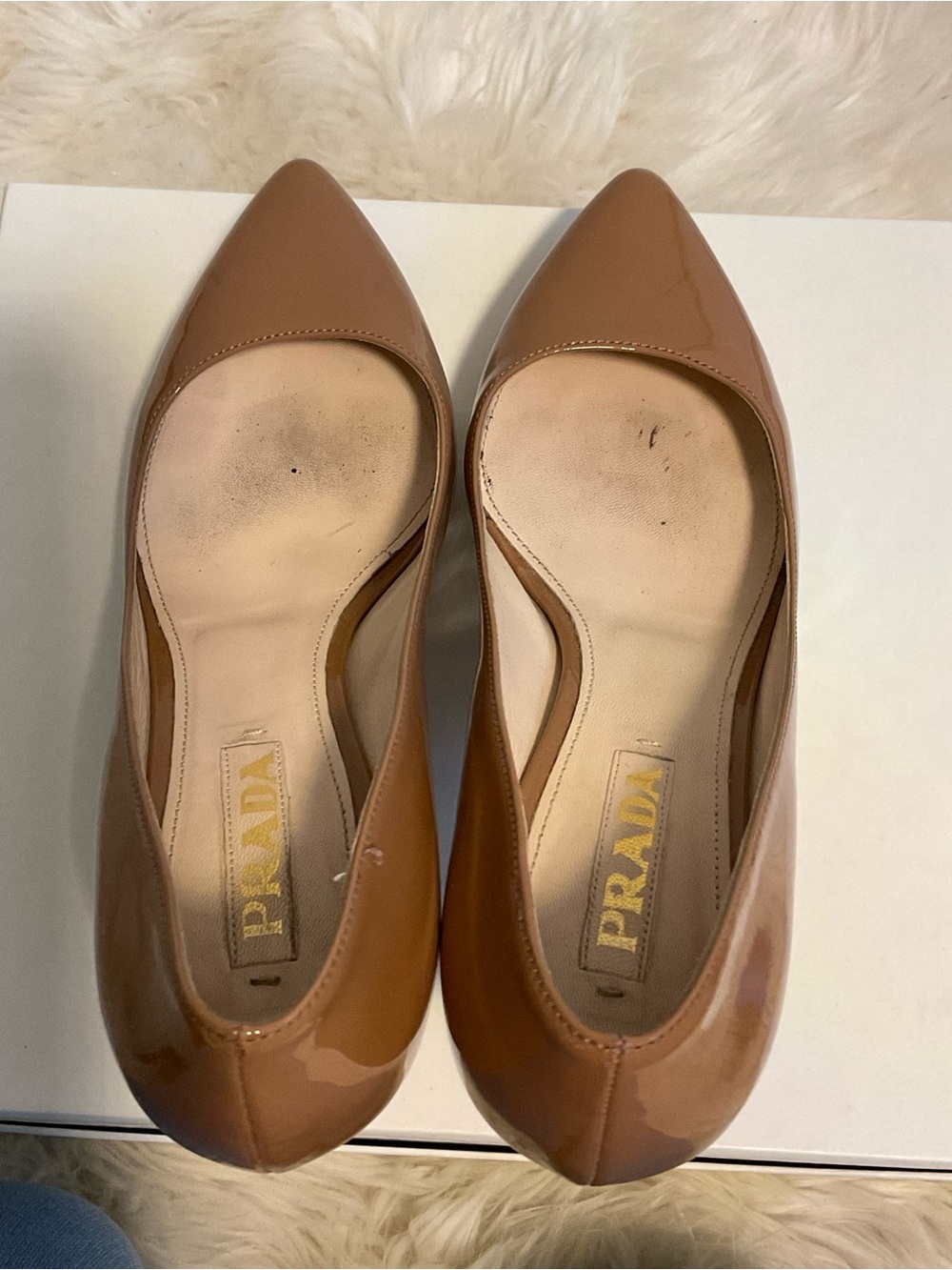 Prada Brown Patent Pointed-Toe Pumps - Picture 4 of 4